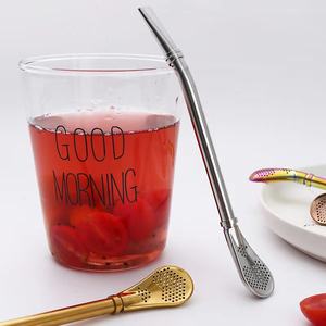 Accesorios para Bebidas de Bar, Cuchara-Pajita Reutilizable de Acero Inoxidable 304 para Té y Jugos, Ecológica, con Certificación CE, Venta Caliente 2024 - Product Image 4