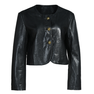 <span class=keywords><strong>Blazer</strong></span> in Vera <span class=keywords><strong>Pelle</strong></span> di Pecora per <span class=keywords><strong>Donna</strong></span>, Manica Lunga, Nuovo Stile Autunnale, Logo Personalizzato, Eco-Friendly, Casual, Vendita all'Ingrosso - Product Image 1