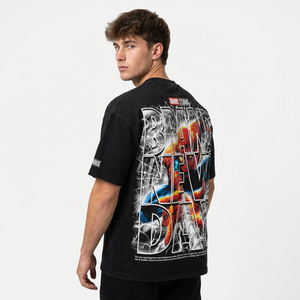 เสื้อยืดผู้ชายลายสไปเดอร์แมน แขนสั้น ทรงปกติ สตรีทแวร์ ผ้าเจอร์ซีย์คอตตอน คอกลม พิมพ์ลาย - Product Image 6