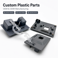 Casing Plastik Cetak Injeksi Kustom OEM dengan Sisipan Kuningan dan Perakitan Komponen Transparan untuk Peralatan Kontrol Elektronik