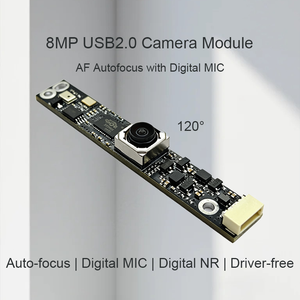 IMX179 8MP โมดูลกล้อง USB 3264×2448 เลนส์ AF FF มุมกว้าง 120 องศาพร้อมไมโครโฟนการมองเห็นในบ้านอัจฉริยะการจดจำใบหน้า - Product Image 1