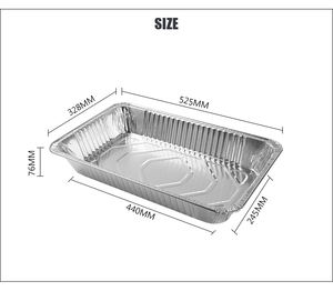 ชุดถาดฟอยล์อะลูมิเนียมสำหรับบาร์บีคิว แบบใช้แล้วทิ้ง สำหรับใส่อาหาร ผัก ภาชนะ จาน ชาม ถาดอบ - Product Image 5