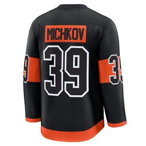Vente en gros de maillots de hockey sur glace américains brodés Philadelphia Flyers # 39 Matvei Michkov # 11 Travis Konecny Uniforme de Hockey - Product Image 3