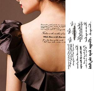 สติกเกอร์ลายสักสมุนไพรแบบกึ่งถาวร กันน้ำ สำหรับตกแต่งร่างกาย ทั้งแขน ขา และกระดูกไหปลาร้า เหมาะสำหรับทุกเพศ |   ติดทนนาน - Product Image 1