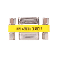 VCOM Penghubung VGA Mini Berlapis Nikel Female ke Female 1080P untuk Kabel Proyektor Monitor