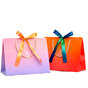 <strong>Factory</strong> Direct JingLin Luxury Ins Style White Paperboard Shopping <strong>Bags</strong> Custom Logo Craft Offset Printing Recycled Materials - Product Image 1