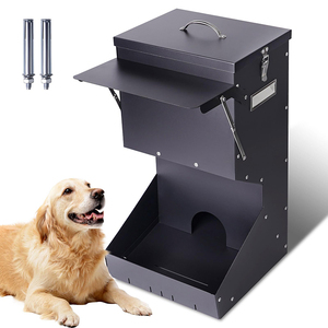 Jh-mch उच्च क्षमता 50lbs स्वचालित पालतू पशु फीडर पारदर्शी-दरवाजे कार्बन स्टील डॉग फीडर स्वचालित - Product Image 2