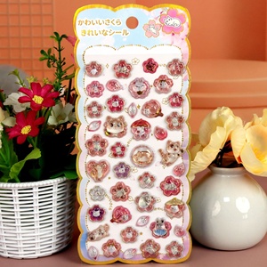 Nouveaux autocollants en résine cristalline 3D de style <span class=keywords><strong>japonais</strong></span> à motif de fleurs de <span class=keywords><strong>cerisier</strong></span>, 4 types de fleurs de <span class=keywords><strong>cerisier</strong></span>, autocollants mignons de chats et de chiens de dessin animé - Product Image 4