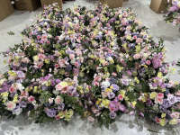 Rose artificielle en soie de haute qualité, rose et violette, centre de table pour mariage, événement, fête, banquet, décoration de la maison, couleur personnalisable