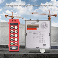 Télécommande industrielle haute sensibilité à double vitesse, 8 touches, anti-interférence avec arrêt d'urgence pour pont roulant