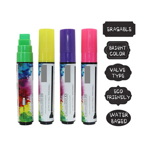 Window Drawing Liquid Chalk Marker Pen Set Logo Custom Fiber Tip Dry <b>Erase</b> Chalk Markers - Product Image 2