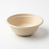 Bol en bagasse de canne à sucre 100% biodégradable, écologique, naturel, compostable, de qualité alimentaire, jetable, avec couvercle personnalisé pour les fêtes et la restauration