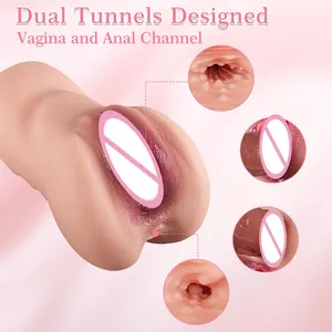 2 In 1Male Sex Doll Pocket Pussy Male Masturbator With 3D Realistic Textured Tight Vagina And Anus For Man Masturbation Pleasure