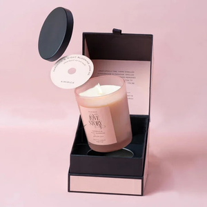 Eco-Friendly Biodegradable Square Rigid Gift <b>Box</b> with Gold Foil Logo Coated Paper High-End Packaging for Scented Candles - Product Image 2