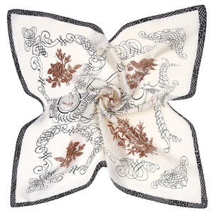 Printemps été 2025 <span class=keywords><strong>marque</strong></span> <span class=keywords><strong>de</strong></span> luxe <span class=keywords><strong>soie</strong></span> carré 50cm écharpe châle pour femmes répliques <span class=keywords><strong>de</strong></span> haute qualité dames Hijabs - Product Image 1