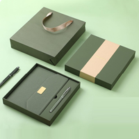 Agenda quotidien et mensuel personnalisé en cuir PU avec logo imprimé A5, carnet à couverture rigide, coffret cadeau