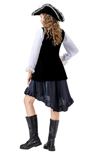 Costume d'Halloween élégant, robe de pirate preppy, cosplay, costume de pirate des Caraïbes pour adulte, costume de fête de carnaval, costume de scène - Product Image 5