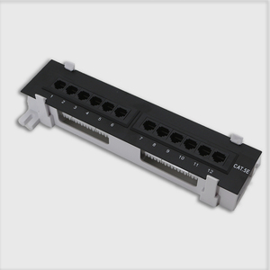Panneau <span class=keywords><strong>de</strong></span> brassage mural <span class=keywords><strong>12</strong></span> ports CAT5E CAT6 non blindé |   Solution <span class=keywords><strong>de</strong></span> câble réseau Ethernet |   Pour boîtier <span class=keywords><strong>de</strong></span> télécommunications et câblage <span class=keywords><strong>de</strong></span> bureau, noir - Product Image 4