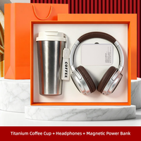 Lot en gros – Mug en titane 3-en-1 avec chargeur sans fil portable et batterie externe – Trio de luxe pour bureau et usage quotidien