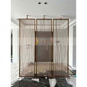 ANN8864 Custom Modern Coated Metal Partition <b>Wall</b> Stainless Steel Art <b>Screen</b> for Hotel & Restaurant Decoration - Product Image 5