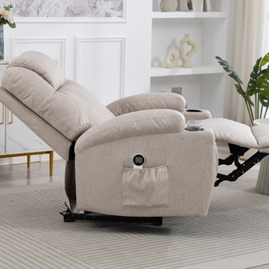 Sillón Reclinable Eléctrico Multifuncional de Tela Moderna con Masaje Térmico y Gravedad Cero - Product Image 3