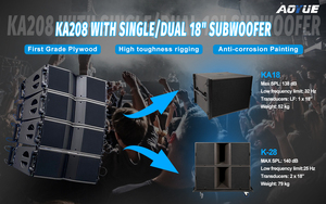 Sistema de Altavoces Line Array Dobles de 8 Pulgadas al por Mayor, Subwoofer de 18 Pulgadas, Solución de Audio Profesional, Equipo de Sonido Profesional - Product Image 6