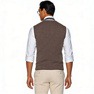 <span class=keywords><strong>Gilet</strong></span> en cachemire tricoté sans manches pour homme - Product Image 4