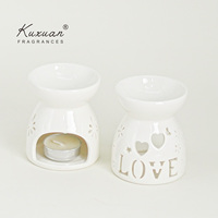 Brûleur d'encens moderne en céramique Pot à bougie votive parfumée sans flamme Décoration intérieure pour la maison Chambre Bureau Salle de bain pour la Saint-Valentin