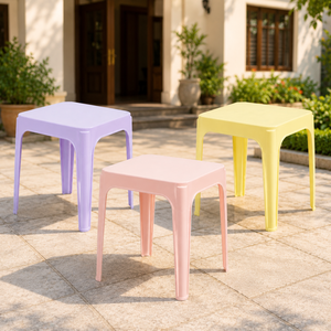 Pastel PP <b>Plastic</b> Rectangular School Outdoor <b>Table</b> <b>Foldable</b> Stackable Extendable Lightweight Durable Waterproof UV-Resistant - Product Image 6