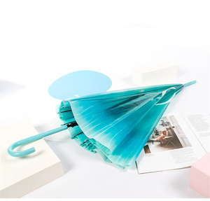 <span class=keywords><strong>Parapluie</strong></span> PVC personnalisé en plastique éblouissant POE <span class=keywords><strong>holographique</strong></span> méduse transparente japonaise pliable avec fleur imprimé <span class=keywords><strong>parapluie</strong></span> clair - Product Image 5