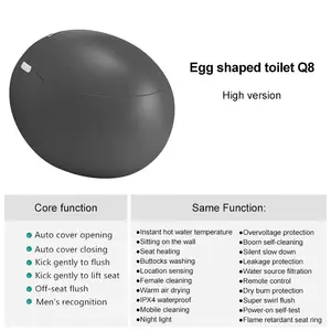 Set Toilet Desain Populer Keluaran Baru 2022 Toilet Kamar Mandi Peralatan Sanitasi Toilet Cerdas Warna Hitam Pintar Mewah