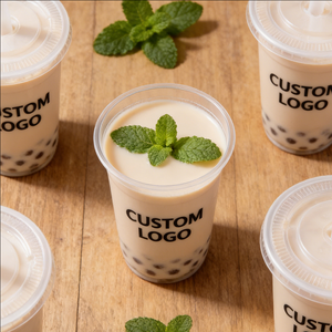 Vasos desechables de plástico esmerilados de 200 ml para té con leche, 32 oz (EE. UU.) y 16 oz, personalizados - Product Image 4