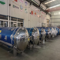 Nouvelle cornue horizontale industrielle automatique d'autoclave pour la vapeur à haute température de nourriture en conserve pour la pompe de PLC de restaurant de viande