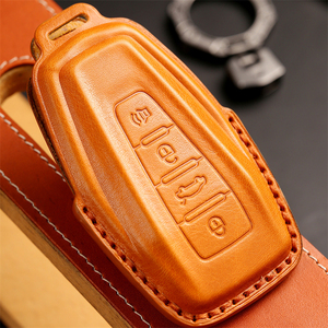 Housse de clé de voiture en cuir véritable pour Geely Binyue Boyue Borui accessoires Clés Coque de clé de voiture faite à la main - Product Image 3