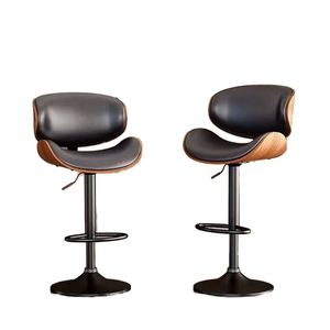 <span class=keywords><strong>Tabouret</strong></span> <span class=keywords><strong>de</strong></span> <span class=keywords><strong>Bar</strong></span> Pivotant Personnalisé en <span class=keywords><strong>Cuir</strong></span> d'Usine avec Pied en Acier, Réglable pour Comptoir, Cuisine Domestique, Salle à Manger et Usage Commercial - Product Image 3