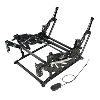 Canapé paresseux moderne en fer robuste multifonction avec support pliant, dossier rétractable, position couchée et repose-pieds réglable en hauteur pour chambre à coucher
