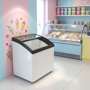 Congélateur commercial pour crème glacée SD-151s, simple température, mécanique, avec porte vitrée supérieure, <span class=keywords><strong>prix</strong></span> usine pour la présentation de la crème glacée - Product Image 2
