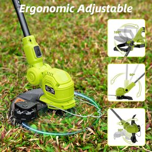 JAGROM Tondeuse à <span class=keywords><strong>fil</strong></span> sans <span class=keywords><strong>fil</strong></span> 20V <span class=keywords><strong>de</strong></span> 12 pouces avec 2 batteries lithium-ion 2,0 Ah, alimentation automatique du <span class=keywords><strong>fil</strong></span>, coupe-bordures et <span class=keywords><strong>bobine</strong></span> <span class=keywords><strong>de</strong></span> coupe-herbe 8 pièces - Product Image 6