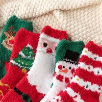 Chaussettes de fête chaudes de haute qualité, adaptées à une utilisation en intérieur et en extérieur, chaussettes de Noël douces