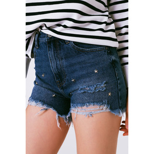 Shorts in denim con decorazioni a stella - Product Image 5
