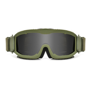 Gafas Tácticas con Montura Completa, Lentes Esféricas de Policarbonato, Antivaho, Protección Ocular para Deportes al Aire Libre para Hombre - Product Image 3
