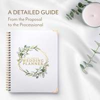 Carnet de planification de mariage à spirale, motif verdure eucalyptus, dorure à chaud, organiseur de liste de choses à faire pour la mariée, vente en gros de papeterie