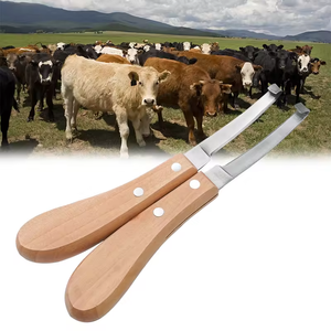 Couteau à sabots double tranchant à bas prix pour bovins, chevaux, moutons, chèvres, vaches, coupe-ongles pour <span class=keywords><strong>animaux</strong></span> avec manche en bois - Product Image 5