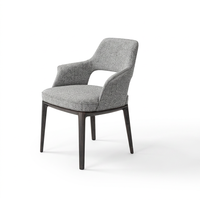 Chaise de salle à manger empilable en cuir de luxe moderne avec accoudoirs pour la maison, le bureau, l'école, la salle de sport, l'étude, le maquillage, l'entrepôt et l'hôtel