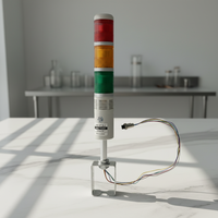 Tour de signalisation LED Santwell LTA50 à 3 couches (Rouge/Jaune/Vert) 5V avec avertisseur sonore, alarme de surcharge pour automatisation et balances OEM