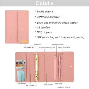 Yihe Bán Chạy nhất A6 Vàng Vòng ràng buộc tiền chất kết dính cá nhân saffinano Epi da chương trình nghị sự kế hoạch Bìa Fly Leaf thư mục tốt nhất - Product Image 5