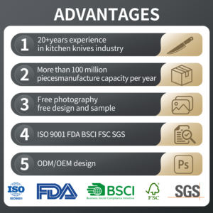 سكين شيف احترافي للمطبخ من الفولاذ الدمشقي عالي الجودة مقاس 8 بوصة على الطراز الياباني، سكين حاد لتقطيع الطعام - Product Image 5