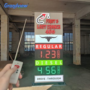 Ngoài Trời Không Thấm Nước Kim Loại Tủ Giá Khí Đăng Board LED Kỹ Thuật Số Bảy Phân Đoạn Trạm Xăng Giá Khí Đăng - Product Image 2