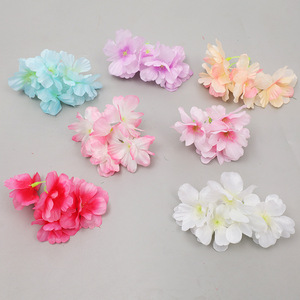 Cabezas de Flores de Cerezo Artificiales de Seda, Alta Simulación, Decoraciones para Bodas, Rosa, Blanco, Rosa Melocotón, Azul Cielo, Morado, Champán - Product Image 1