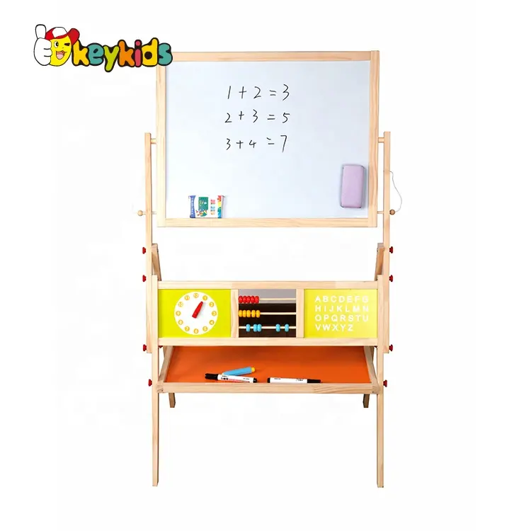 Migliore vendita Montessori tavolo da disegno magnetico educativo cavalletto in legno per bambini W12B103C